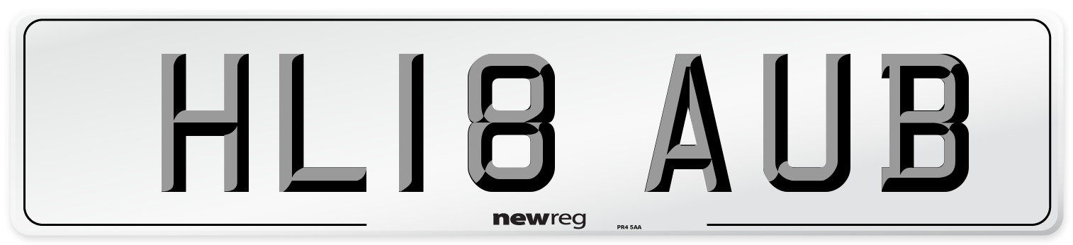 HL18 AUB Number Plate from New Reg